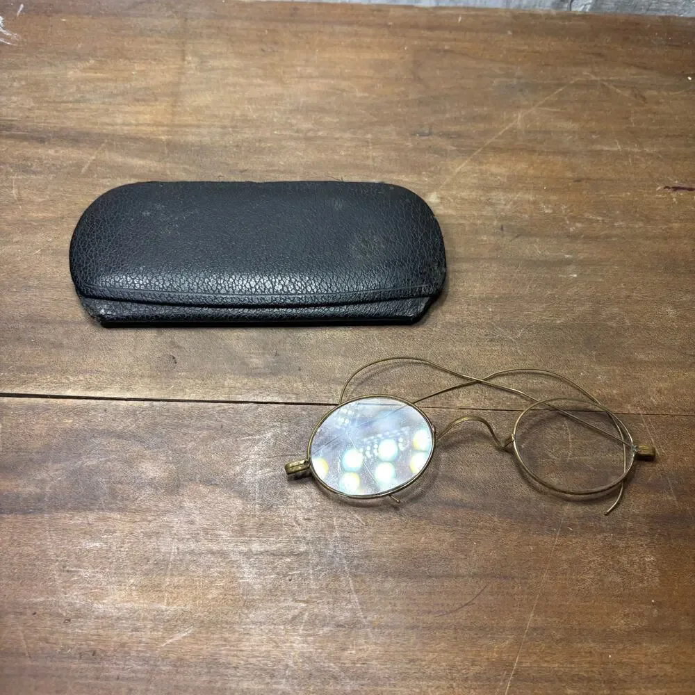 Antique Gold Wire Spectacles with Dr. Freeze Case
